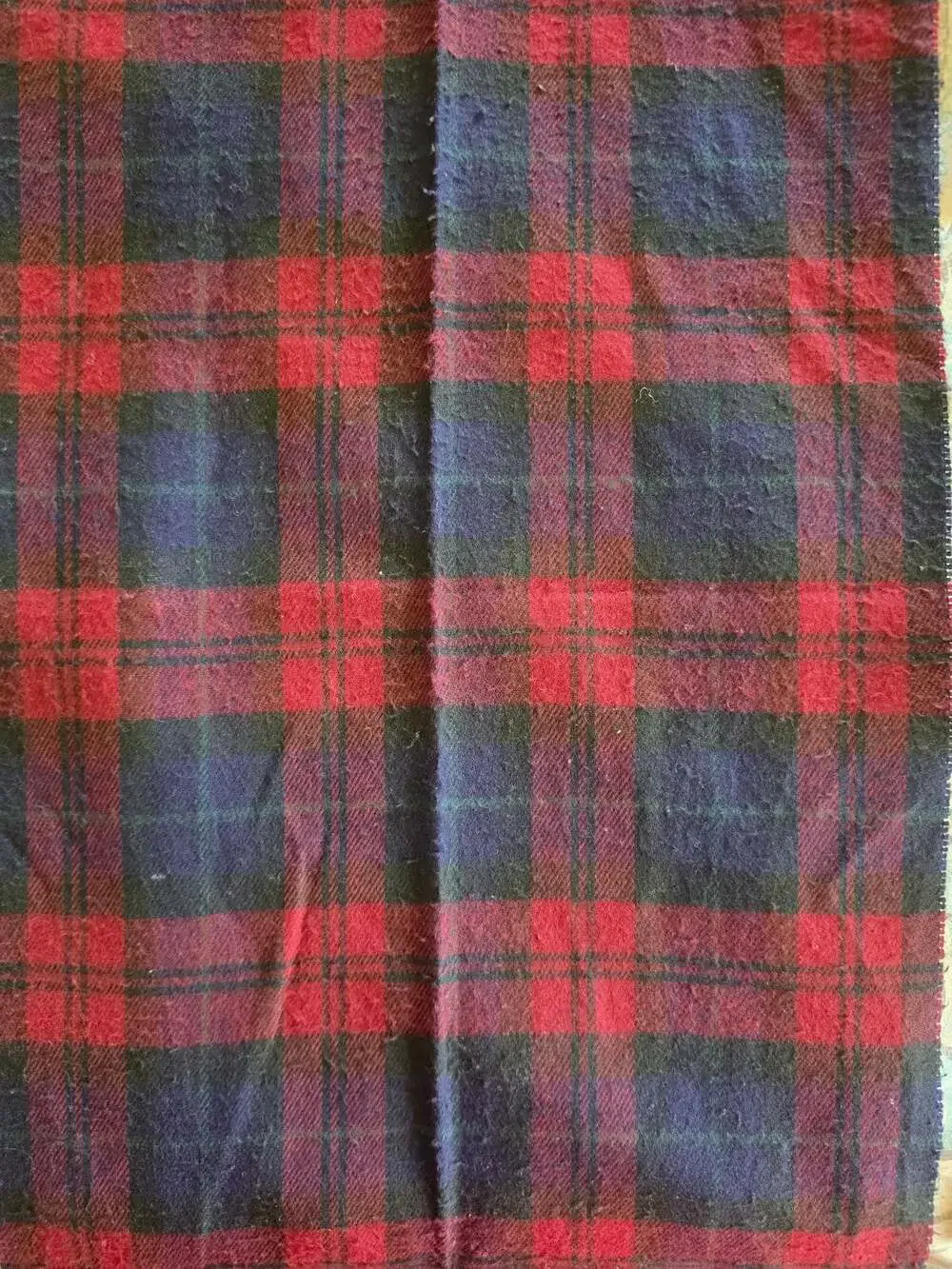 Vintage Christian Dior Cashmaire Acrylic Plaid Scarf England Red Black Tartan
